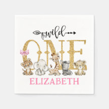 Wild One Safari Dourado Glitter Primeiro Aniversár