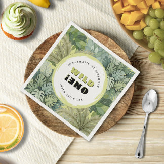 Guardanapo De Papel Wild One Safari - Papel de Aniversário Napkin