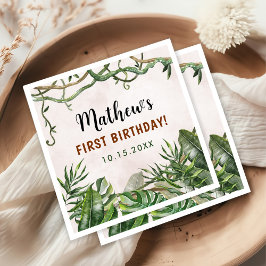 Guardanapo De Papel Wild One Tropical Safari Primeiro Aniversário