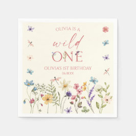 Guardanapo De Papel Wild One Wildflower Wild Flower 1st Birthday Party