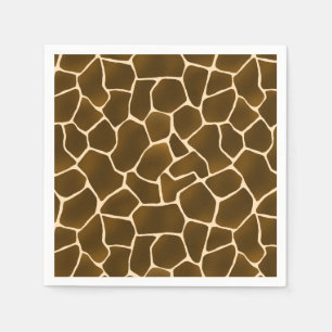 Guardanapo De Papel Wild Safari Natural Giraffe Impressão