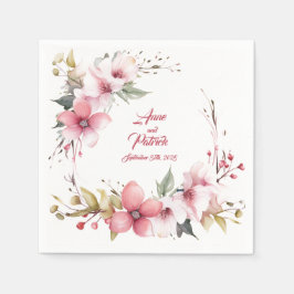 Guardanapo De Papel Wild Soft Rosa: Casamento Personalizado de Napkins