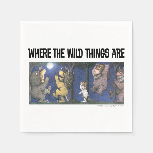 Guardanapo De Papel Wild Things and Max Dancing in Moonlight (Frente)