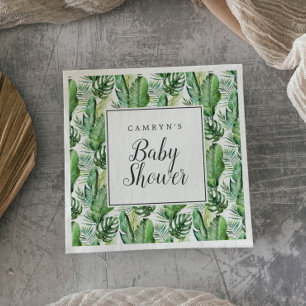 Guardanapo De Papel Wild Tropical Palm Chá de fraldas Napkins