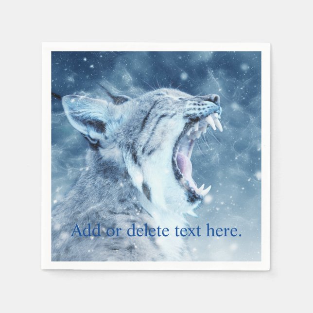 Guardanapo De Papel Wildcat na neve (Frente)