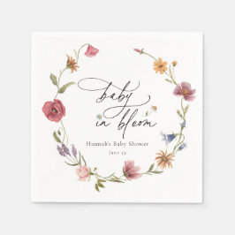 Guardanapo De Papel Wildflower Bloom Chá de fraldas Napkins