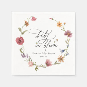 Guardanapo De Papel Wildflower Bloom Chá de fraldas Napkins