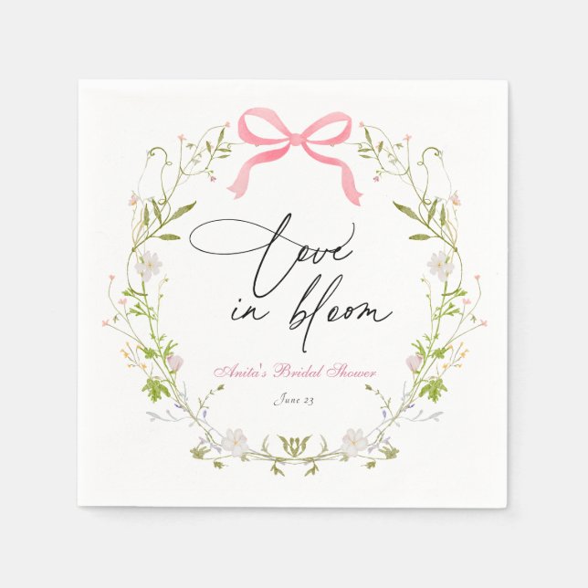 Guardanapo De Papel Wildflower Bloom Chá de panela Napkins (Frente)