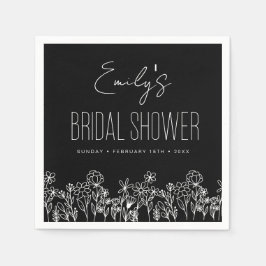 Guardanapo De Papel Wildflower Boho Chá de panela Floral