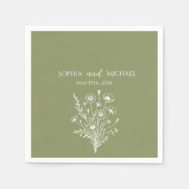 Guardanapo De Papel Wildflower Elegance-Wedding- Napkins