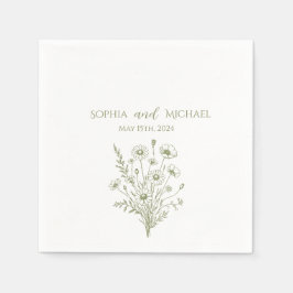 Guardanapo De Papel Wildflower Elegance-Wedding- Napkins