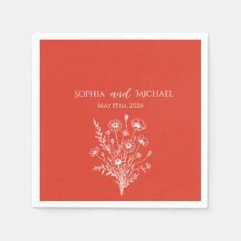 Guardanapo De Papel Wildflower Elegance-Wedding- Napkins