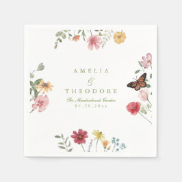 Guardanapo De Papel Wildflower Garden Wedding Napkins