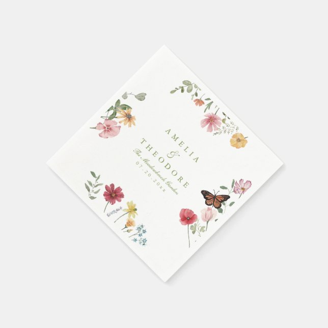 Guardanapo De Papel Wildflower Garden Wedding Napkins (Canto)