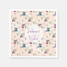 Guardanapo De Papel Wildflower & Hummingbird Summer Vibes 