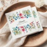 Guardanapo De Papel Wildflower Love está em Bloom Chá de panela<br><div class="desc">Celebrar o amor e a natureza com o nosso belo Amor à flor selvagem está no Chá de panela de Sangue Napkins. Estes guardanapos maravilhosamente projetados são a adição perfeita a qualquer chá de panela,  adicionando um toque de elegância e charme ao seu dia especial.</div>