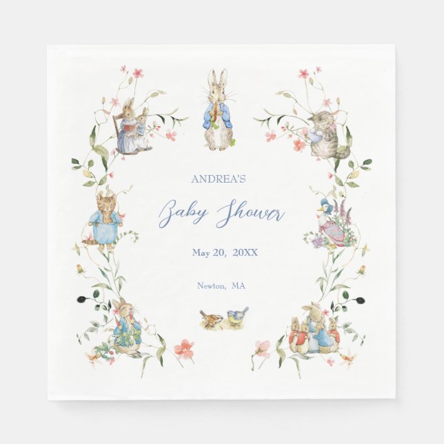 Guardanapo De Papel Wildflower Peter the Rabbit Paper Napkin (Frente)