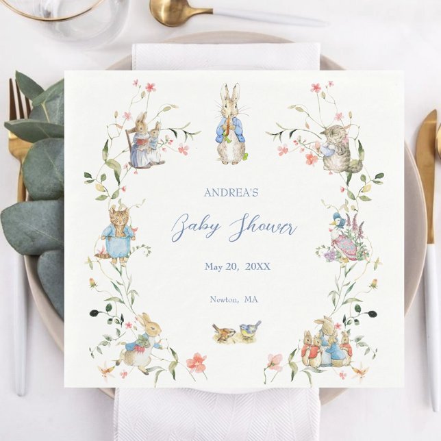 Guardanapo De Papel Wildflower Peter the Rabbit Paper Napkin (Criador carregado)
