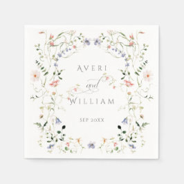 Guardanapo De Papel Wildflower Rustic Boho Floral Wedding