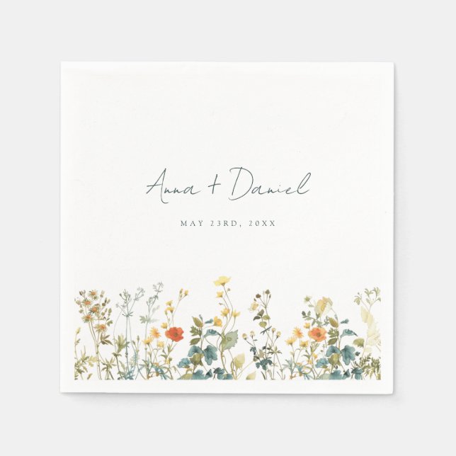 Guardanapo De Papel Wildflower Wedding (Frente)