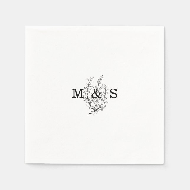 Guardanapo De Papel Wildflower Wedding (Frente)