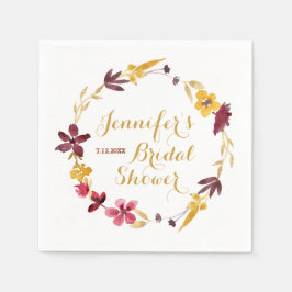 Guardanapo De Papel Wildflower Wreath Chá Napkins