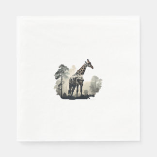 Guardanapo De Papel Wildlife Safari Adventure - Girafa na Floresta