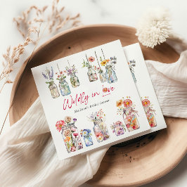 Guardanapo De Papel Wildly In Love Wildflower Watercolor Bridal Shower