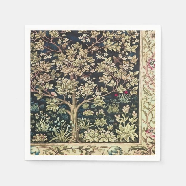 Guardanapo De Papel Willam Morris belos designs e criações, Vint (Frente)