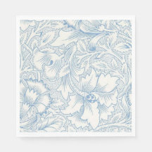 William Morris, Art Nouveau Elegante Blue Acanthus