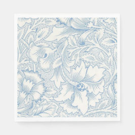 Guardanapo De Papel William Morris, Art Nouveau Elegante Blue Acanthus