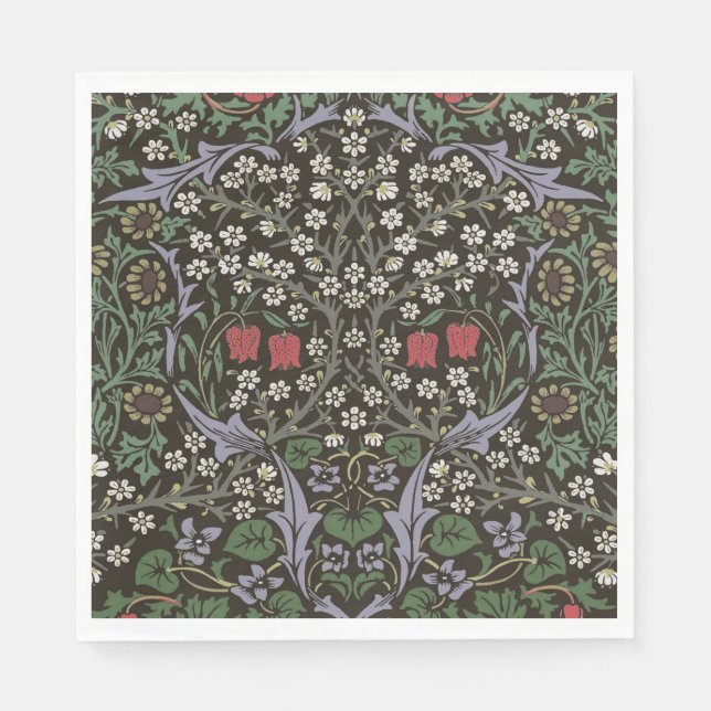Guardanapo De Papel William Morris Blackthorn Tapeçaria Floral (Frente)