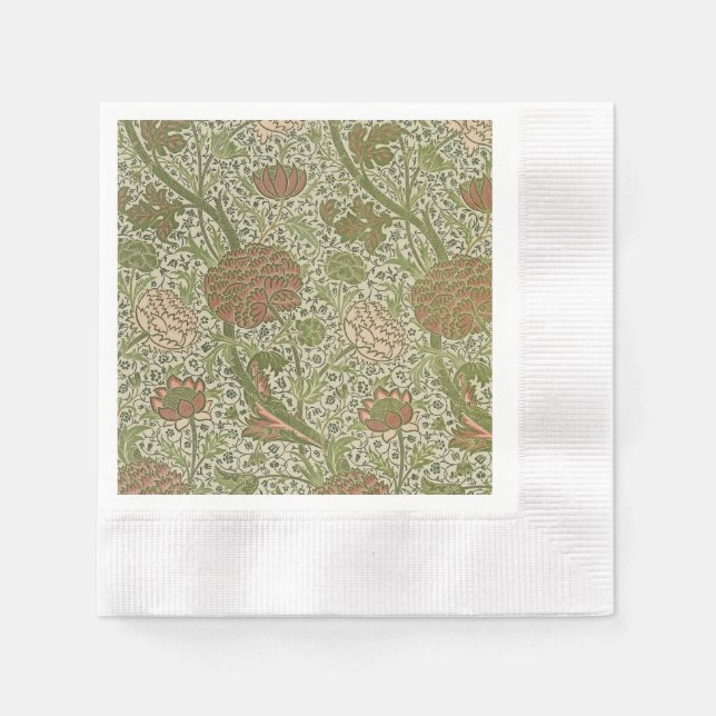 Guardanapo De Papel William Morris Cray Flor de Sage Floral Botânico (Frente)