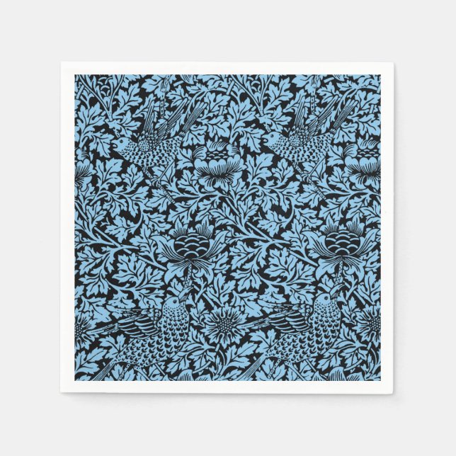 Guardanapo De Papel William Morris Floral Pattern Bird Anenome (Frente)