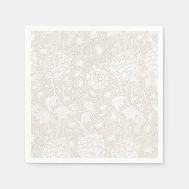 Guardanapo De Papel William Morris Floral Patterno na Sepia (Frente)
