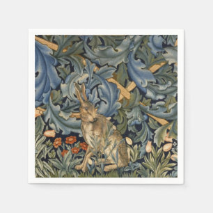 Guardanapo De Papel William Morris Forest Rabbit Floral Art Nouveau