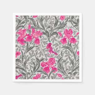 Guardanapo De Papel William Morris Irises, Cinzas rosa e prata / Cinza