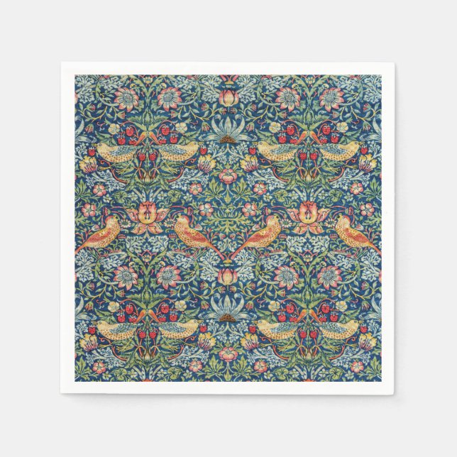 Guardanapo De Papel William Morris - Ladrão de Morango (Frente)