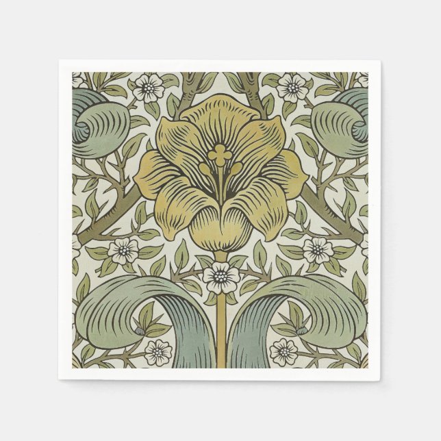 Guardanapo De Papel William Morris Primavera Thicket Classic Pattern (Frente)