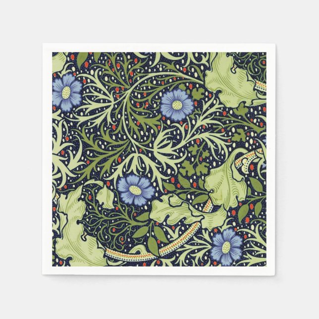 Guardanapo De Papel William Morris Seaweed Flor Antiquado (Frente)