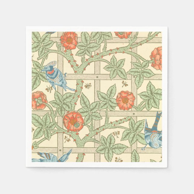 Guardanapo De Papel William Morris Trellis Pattern (Frente)