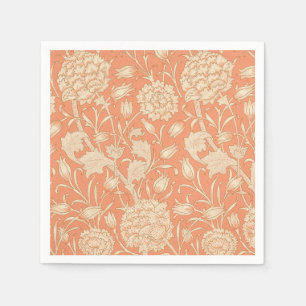 Guardanapo De Papel William Morris - tulipas selvagens - pêssego