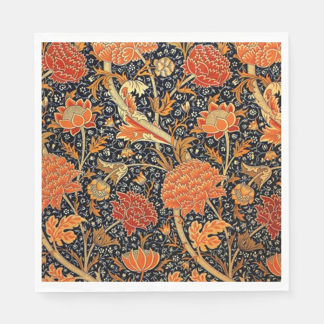 Guardanapo De Papel William Morris vintage, Cray (Frente)