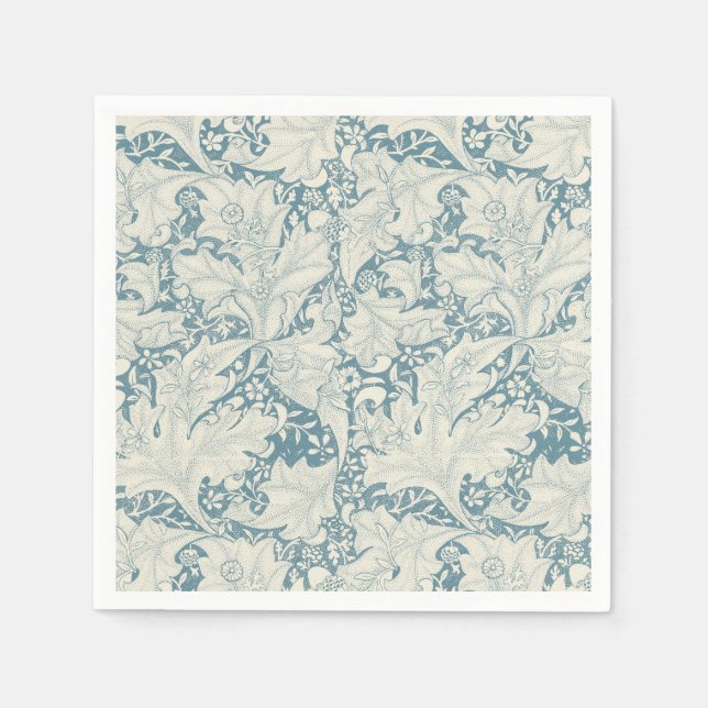 Guardanapo De Papel William Morris Wallflower Blue damask (Frente)