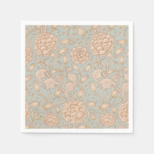 Guardanapo De Papel William Morris Wild Tulip Flower Floral Design (Frente)