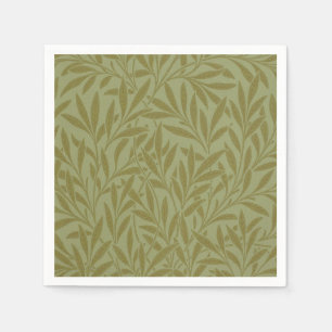 Guardanapo De Papel William Morris Willow Antique Verde Folha Verde Ar
