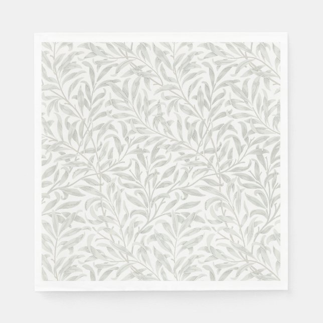 Guardanapo De Papel William Morris Willow com luz verde (Frente)