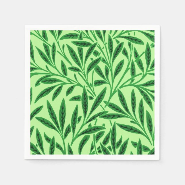 Guardanapo De Papel William Morris Willow Pattern, Light Jade Green (Frente)