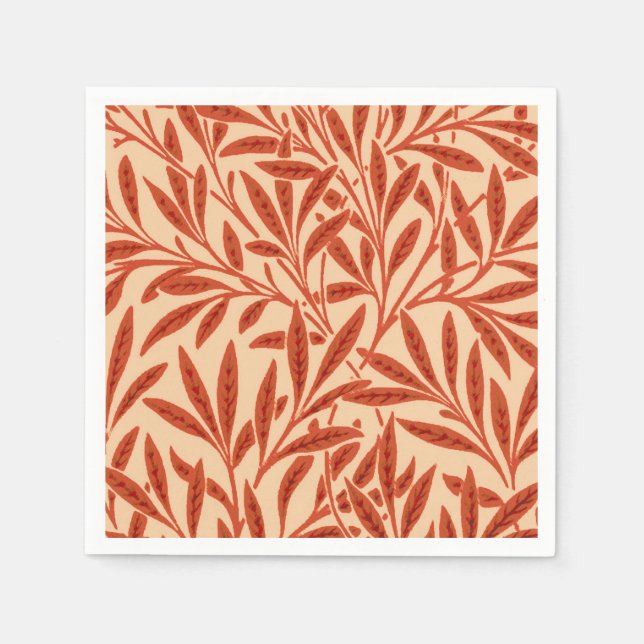 Guardanapo De Papel William Morris Willow Pattern, Mandarin Orange (Frente)