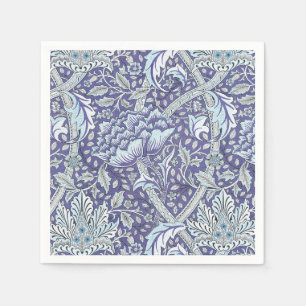Guardanapo De Papel William Morris Windrush flores florais azuis